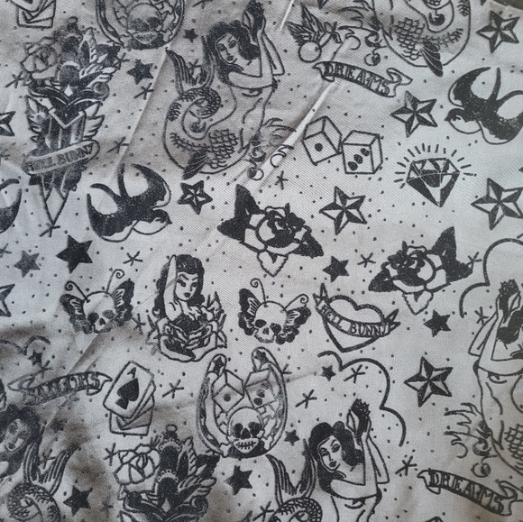 Hell Bunny Satin Tattoo Dress, VGUC, Size S - Picture 11 of 11